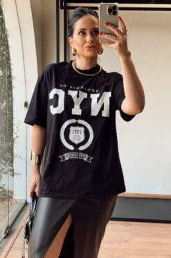 Camiseta Ampla - NYC P&B