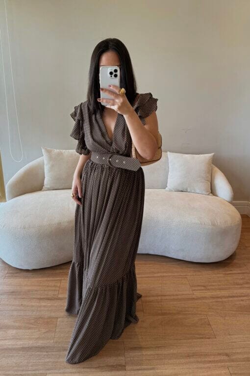 Vestido Íris - Marrom