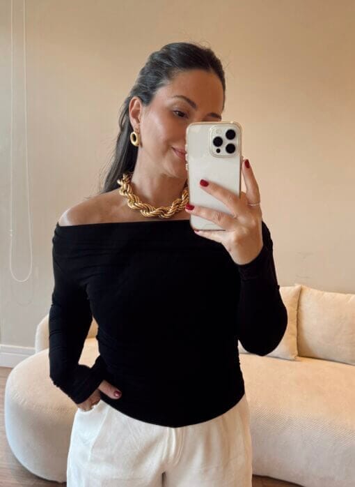 Blusa Lina - Preta - Image 6
