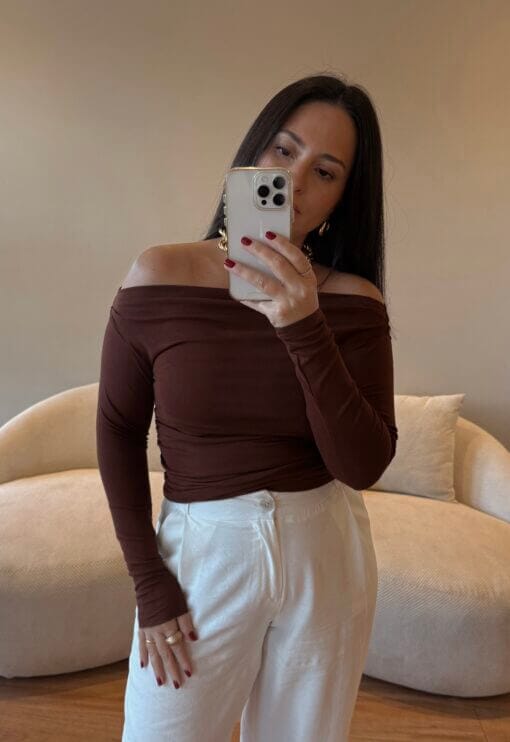 Blusa Lina - Marrom