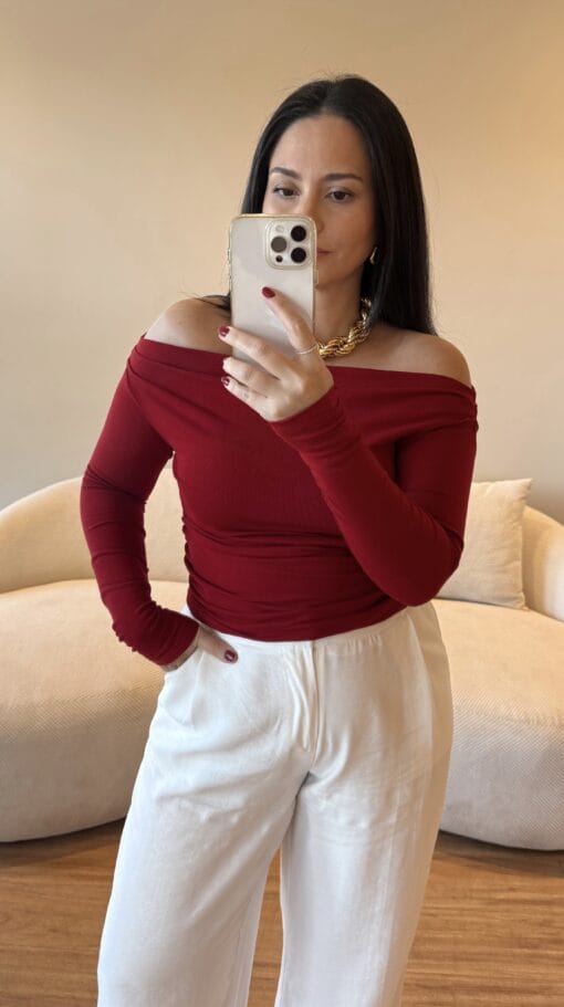 Blusa Lina - Vinho - Image 4