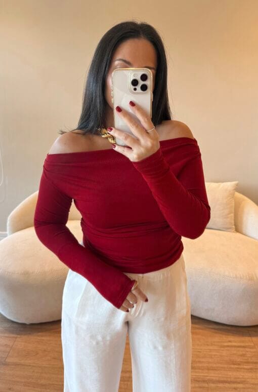 Blusa Lina - Vinho - Image 5