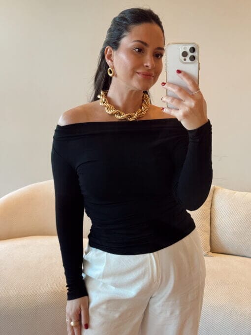 Blusa Lina - Preta - Image 3