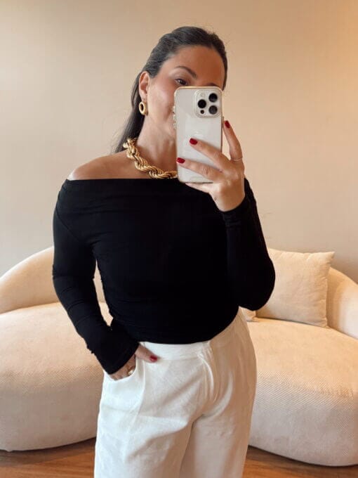 Blusa Lina - Preta - Image 4