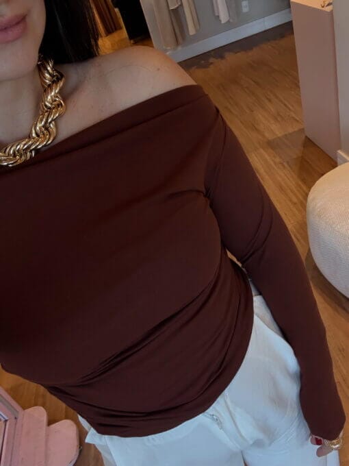 Blusa Lina - Marrom - Image 2