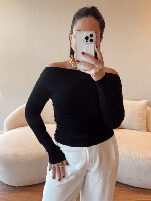 Blusa Lina - Preta - Image 2