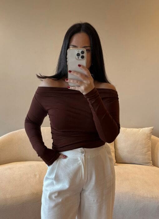 Blusa Lina - Marrom - Image 3