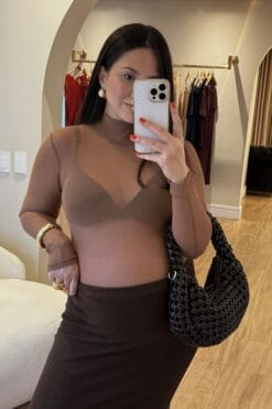 Blusa Isla - Mocha Mousse