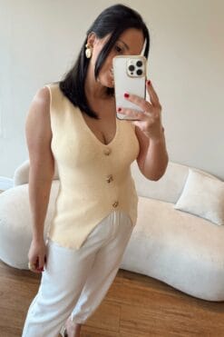 Blusa Yanka - Manteiga