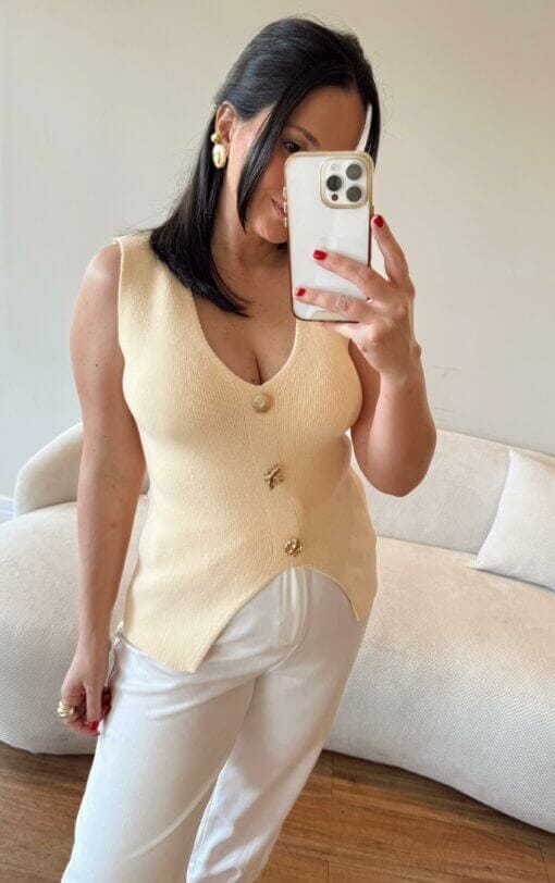 Blusa Yanka - Manteiga - Imagem 4